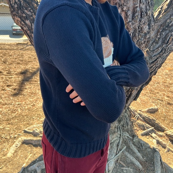 POLO BEAR RALPH LAUREN MEN KNIT SWEATER CHRISTMAS SWEATSHIRT TEDDY HOLIDAY LTD S - Picture 9 of 16